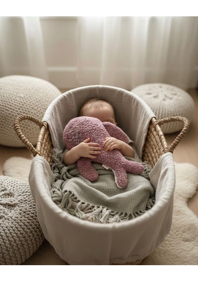 Teddy Sevimli Balina Bebek/çocuk Uyku Arkadaşı Pembe/beyaz Pembe
