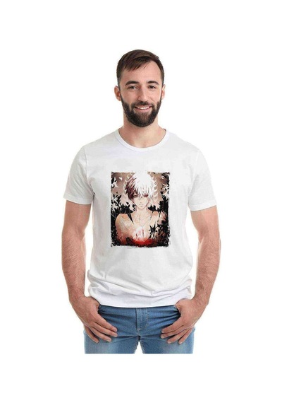 Anime Tokyo Ghoul Anteiku Baskılı Beyaz Erkek Tshirt (531000664)