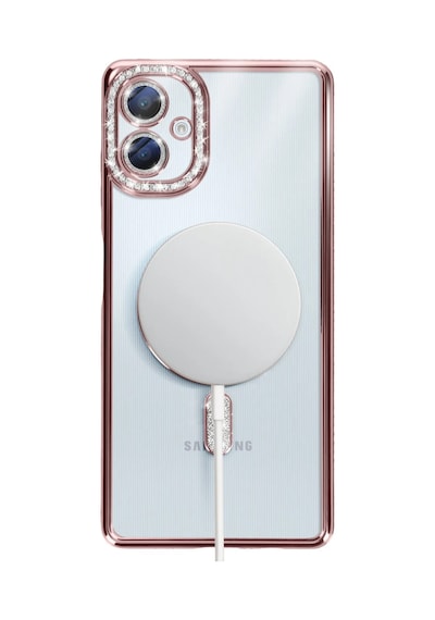 Samsung Galaxy A06 Uyumlu Joke Simli Magneticsafe Kılıf - Pembe