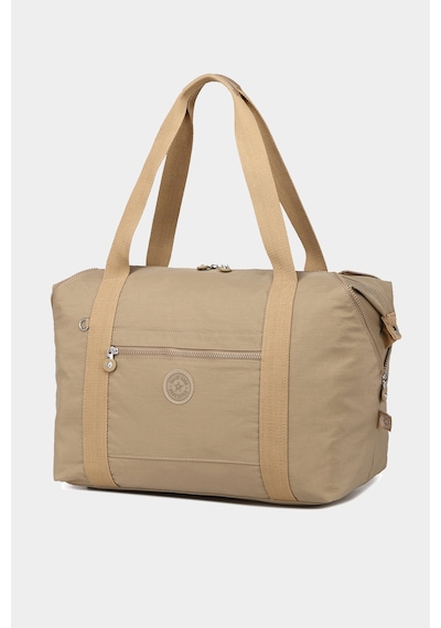 Smart Bags Orta Boy Su Geçirmez Extra Hafif Krınkıl Kumaş El Valizi Ve Spor Çantası Açık Kahve Açık Kahverengi