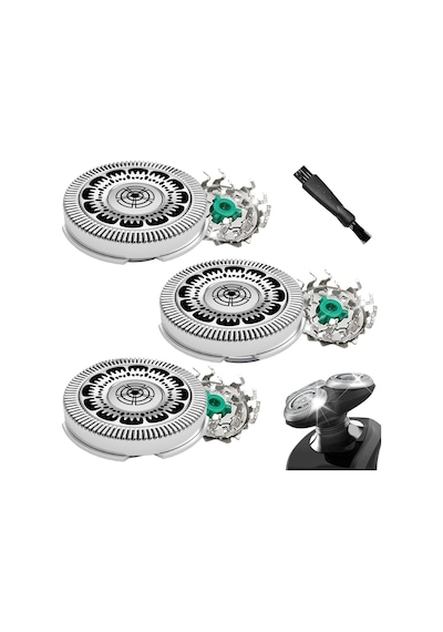 Philips Norelco 6000 Serisi 6000 İçin Yedek Bıçaklar İle Uyumlu Sh60 Yedek Başlıklar Philips Serisi 6000 Tıraş Makinesi S6810/82, S6850/85, S6880/81, Yükseltilmiş Sh60 Kafaları İçin Yedek Başlıklar