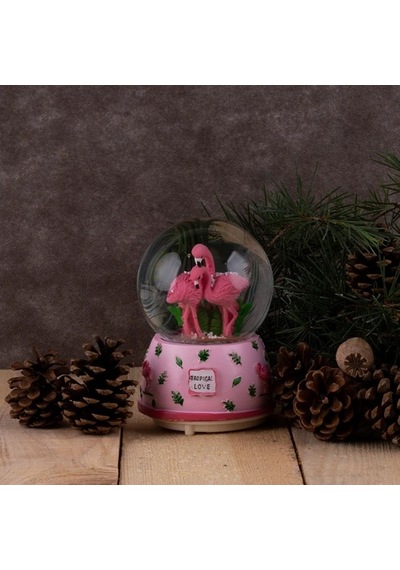 Decolove Dekoratif Kar Küresi - Flamingo