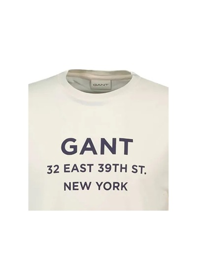 Gant Erkek T-shırt 2003301-130 Krem