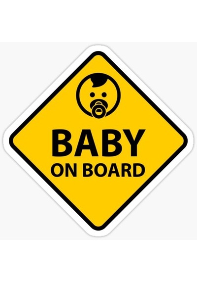Baby On Board Arabada bebek var Araç Sticker Etiket 19CM md7