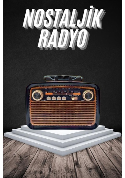 Eskitme Nostalji Tasarımlı Bluetoothlu Nostalji Radyo Ahşap Semeglbl - 72 Nostaljik Görünümlü