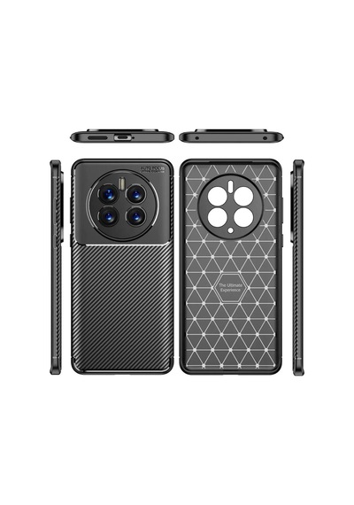 Realme 12 Pro Plus Uyumlu Silikon Kılıf Karbon Desenli Kamera Korumalı Autofocus Kapak Siyah Siyah