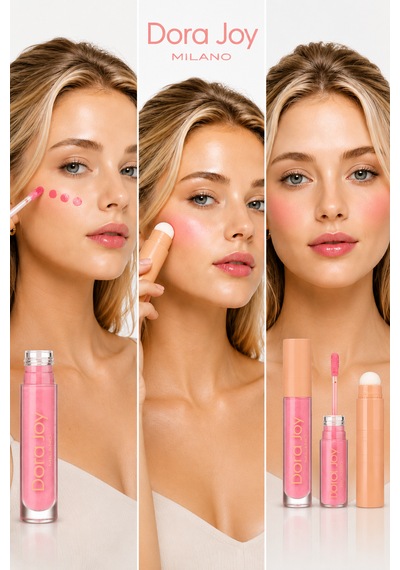 Spf30 Likit Allık Wild Pink 01 Fırça Aplikatörlü Kolajen Hyalüronik Asit E Ve C Vitamini / Liquid Joy Blush Pembe