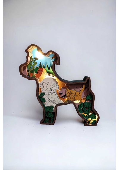 Dekoratif 3d Köpek Figürlü Masa Süsü Biblo