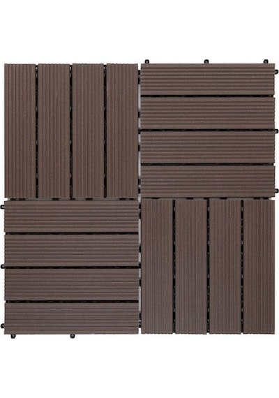 Kompozit Ahşap Karo Deck Kahve - 30X30Cm