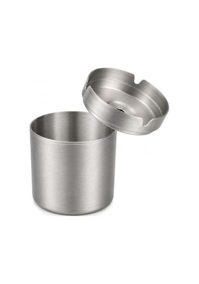 Paslanmaz Çelik Dumansız Küllük, Tamamı Metal İç Dış Mekan Kokusuz Oto Kül Tablası