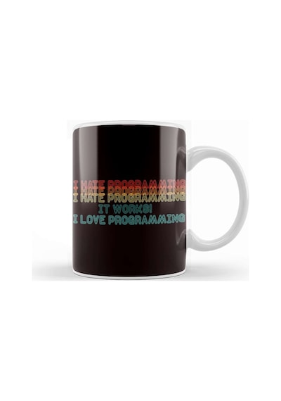 Programming Programmer Software Developer Debugging Coding Kupa Bardak Porselen Karışık