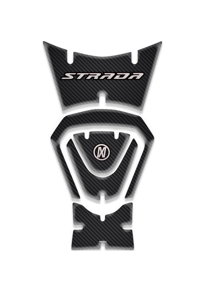 Mondıal Strada Uyumlu Tank Pad Set Kırmızı Karbon Diğer