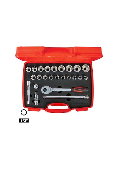 İzeltaş 1/2" Altı Köşe Lokma Takımı 24 Parça