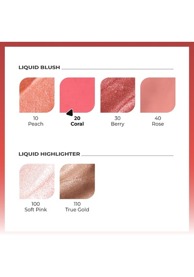 Cosmetics Liquid Blush Nemlendirici Etkili Likit Allık - 20 Coral