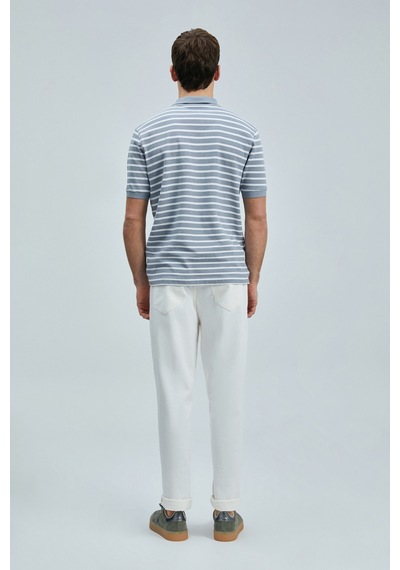 Lufian Erkek Polo Yaka T Shirt 111040227 Gri Gri