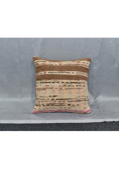 Zehra Abla Halı Yeni El Dokuma Dekoratif Kilim Kırlent Yastık Kılıfı 6484 Çok Renkli