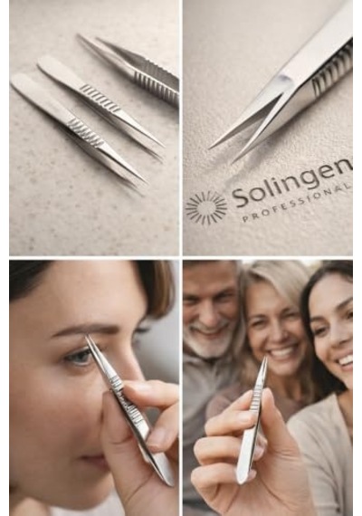 İnce Uçlu Batık Cımbızı - Şık Ve Hassas Kaş Şekillendirme Solingen Professional 721619