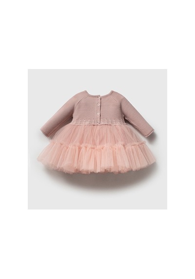 Ministok Yummy Trıko Üst Tütü Etekli Elbise Pembe