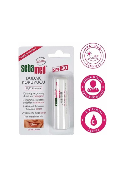 Sebamed Kurumuş Çatlamış Ve Hassas Dudaklar - Yoğun Nemlendiricili Lipbalm - Dudak Bakım Kremi 30 Spf 4,8 Gr