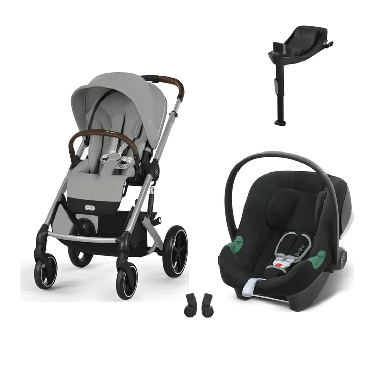 Balios S Lux Travel Sistem Silver Stone Grey & Aton B2 Bazalı Volcano Black