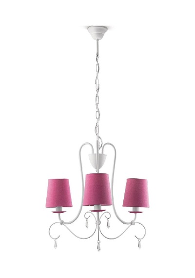 Philips Mykidsroom Princess 3'Lü Kumaş Abajur Avize-Pembe