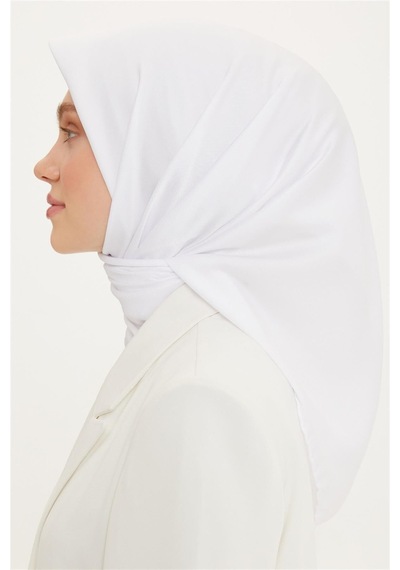 Armine Düz Twill Eşarp - Beyaz 147 - Beyaz 147