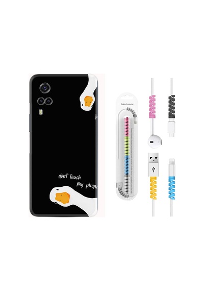 Vivo Y53S Kılıf Rasta Boyun Askılı Dont Touch Duck 1655