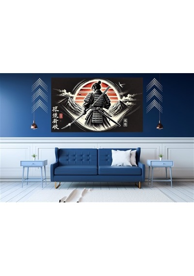 Ti-play Akıra 60x90cm Modern Samuray Pvc Çerçevesiz Tablo