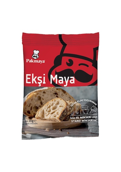 Pakmaya Ekşi Maya 30 G - Pratik Ekşi Mayalı Ekmek Yapımı 5'li Avantaj Paketi - 5 Adet Tarı