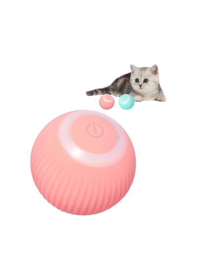 Qingmipy Akıllı Kedi Oyuncağı: 360 Dönen Led Işıklı Şarjlı Top - Av İçgüdüsünü Uyarır