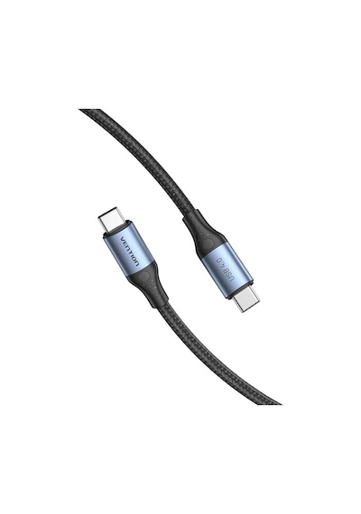 Vention Usb 4.0 Çift Type-c 240w 5a Ultra Hızlı Şarj Ve 8k Görüntü Aktarım Kablosu 1m - Gri
