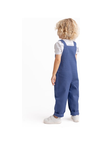 Oliven The Kid Unisex Gabardin Salopet Mavi Mavi