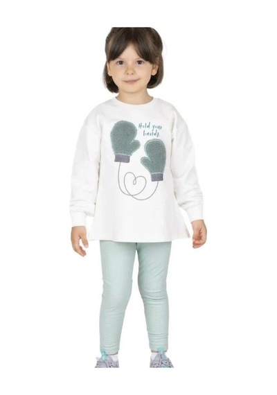 Best Kız Çocuk Yüksek Bel Mint Tayt-13514 Mint