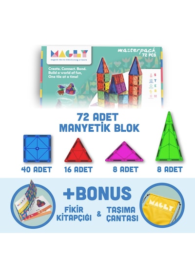 Magly 3 Boyutlu 72 Parça Manyetik Yapı Blokları