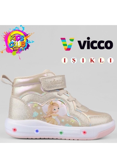 Klint Bej Işıklı Kız Çocuk Bot Bej
