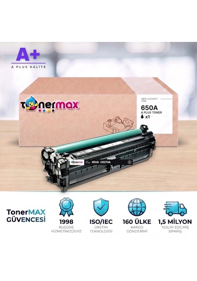 Hp 650a Ce270a Siyah Uyumlu Toner A Plus / Color Laserjet Enterprise Cp5525 / M750