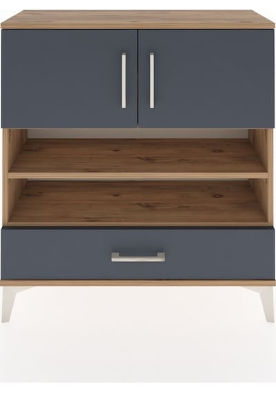 Arges Şifonyer 4 Raflı Tek Çekmeceli 2 Kapaklı 88x30x96 Çam-antrasit Atlas Çam Arges Şifonyer 4 Raflı Tek Çekmeceli 2 Kapaklı 88x30x96 Çam-antrasit Atlas Çam