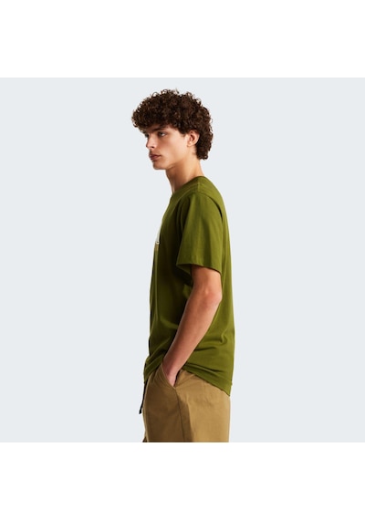 The North Face M Mountaın Lıne Regular Short Sleeve Tee Erkek Tişört Nf0a8guxbrı1 Yeşil