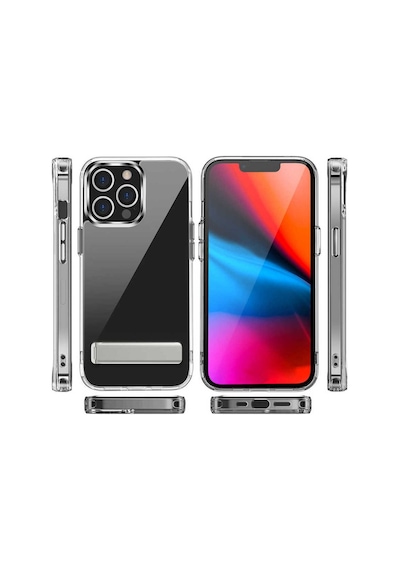 Teleplus Apple Uyumlu iPhone  12 Pro Kılıf Hibrid Lstand Kapak Silikon