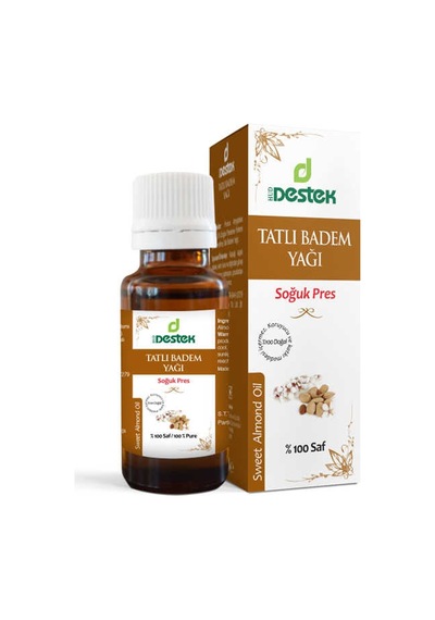Destek Tatlı Badem Yağı Soğuk Pres Aromatik Yağ 20 ML