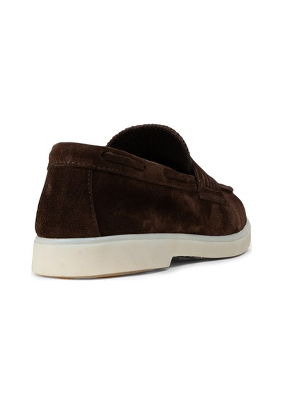 Deery Erkek Hakiki Süet Kahverengi Loafer - 02028mkhvc01 Kahverengi