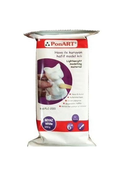 Ponart Havayla Kuruyan Hafif Model Kili Light Hamur 250 Gr Beyaz