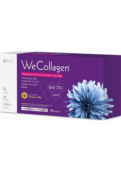 We Collagen 90 Tablet - Arı Sütü. Koenzim Q10. Hyaluronik Asit