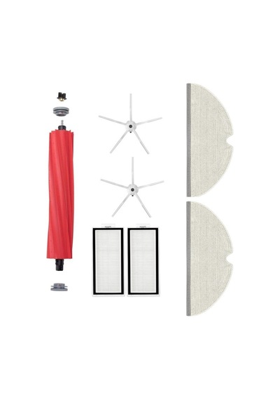 Roborock Q7+ Uyumlu 1 Adet Ana Fırça 2 Adet Filtre 2 Adet Beyaz Yan Fırça 2 Adet Mop