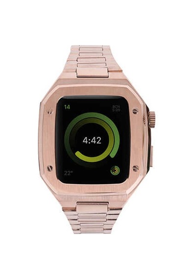 Apple Watch 44mm Metal Petek Kasalı Kordon - Rose Gold