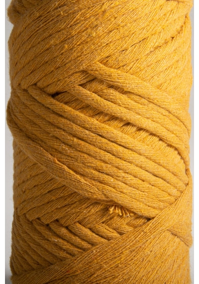 Premium Taranan Makrome Ipi Tek Büküm Makrame Taranabilir Hobi Ipi 2li Set 500 Gr. Hardal