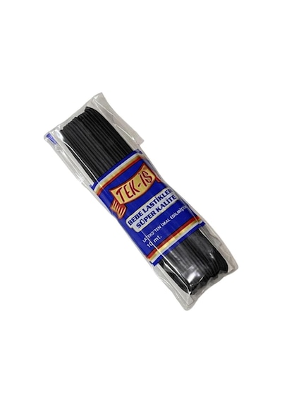 Lastik Tek-iş Sert Yumuşak Çamaşır Don Etek Bel Paça Bebe Lastiği Yassı Yumuşak 1,5cm Siyah 10m