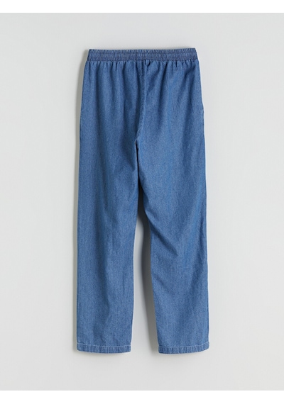 Lcwaıkıkı Classic Mavi Beli Lastikli Carrot Fit Kadın Jean Pantolon