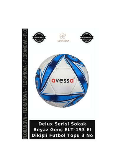 Delux Serisi Sokak Beyaz Genç Elt-193 El Dikişli Futbol Topu 3 No Çok Renkli