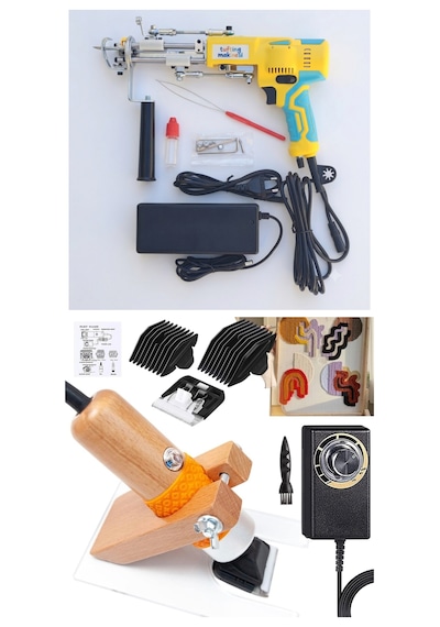 Ak-v Tufting Makinesi Mini Set Sarı Ak-v - Bej Tıraş Makinesi